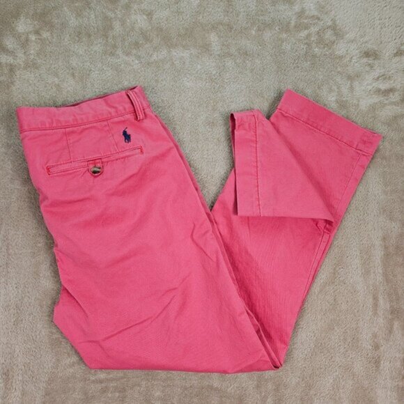 Polo Ralph Lauren Stretch Straight Fit Washed Chino Pant Men's Size 34x30 Pink - Picture 10 of 16